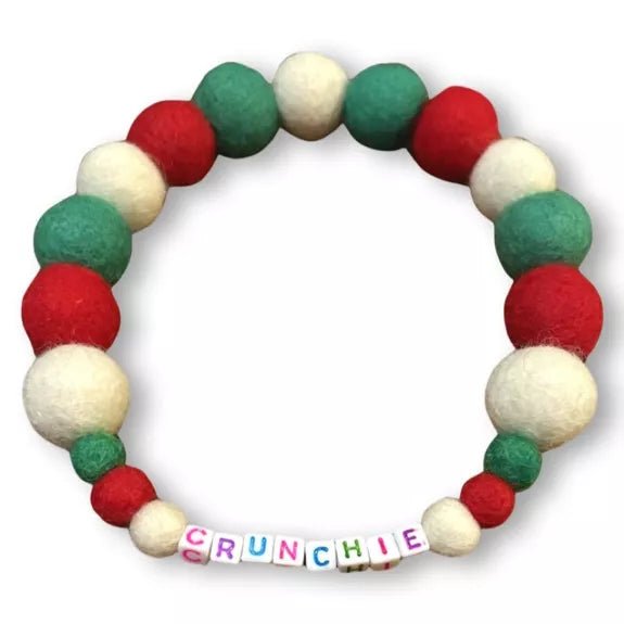 Pompon - Halsband „Christmas Edition“ – handgefertigt &amp; festlich - Pfotenlieblinge