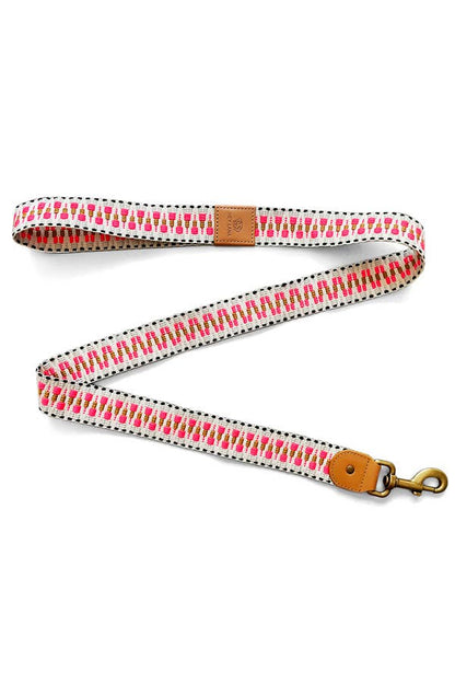 Premium Hundeleine – City-Leine 1,20 m – Pink/Beige - Pfotenlieblinge