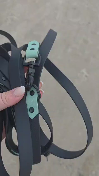 Outdoor SPORT Führleine – 3-fach verstellbar, 230 cm – Schwarz/Mint