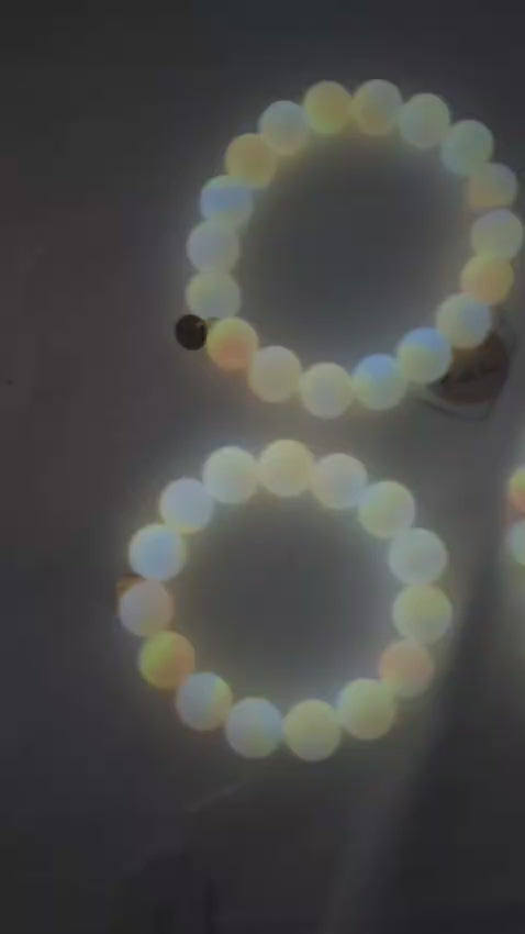 Leuchtkette Pfirsich für Hunde – handgefertigt &amp; ohne Strom