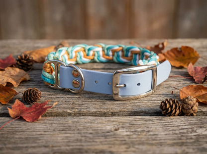 Handgemachtes Paracord-Hundehalsband "Coppermint"