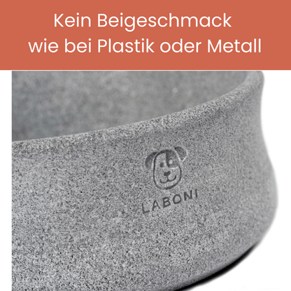 ROCKY Naturstein - Napf – selbstkühlend, stilvoll &amp; massiv - Pfotenlieblinge