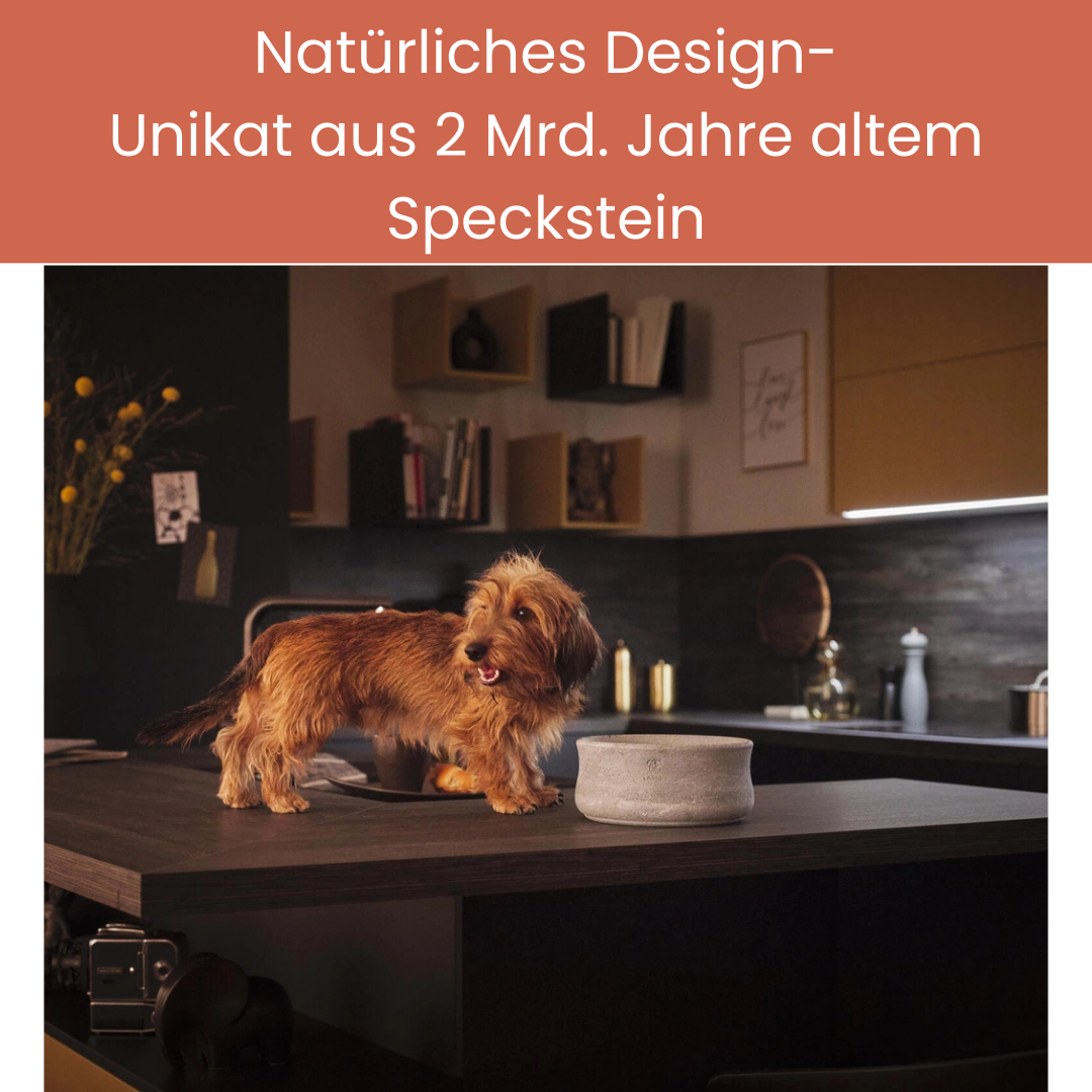 ROCKY Naturstein-Napf – selbstkühlend, stilvoll &amp; massiv