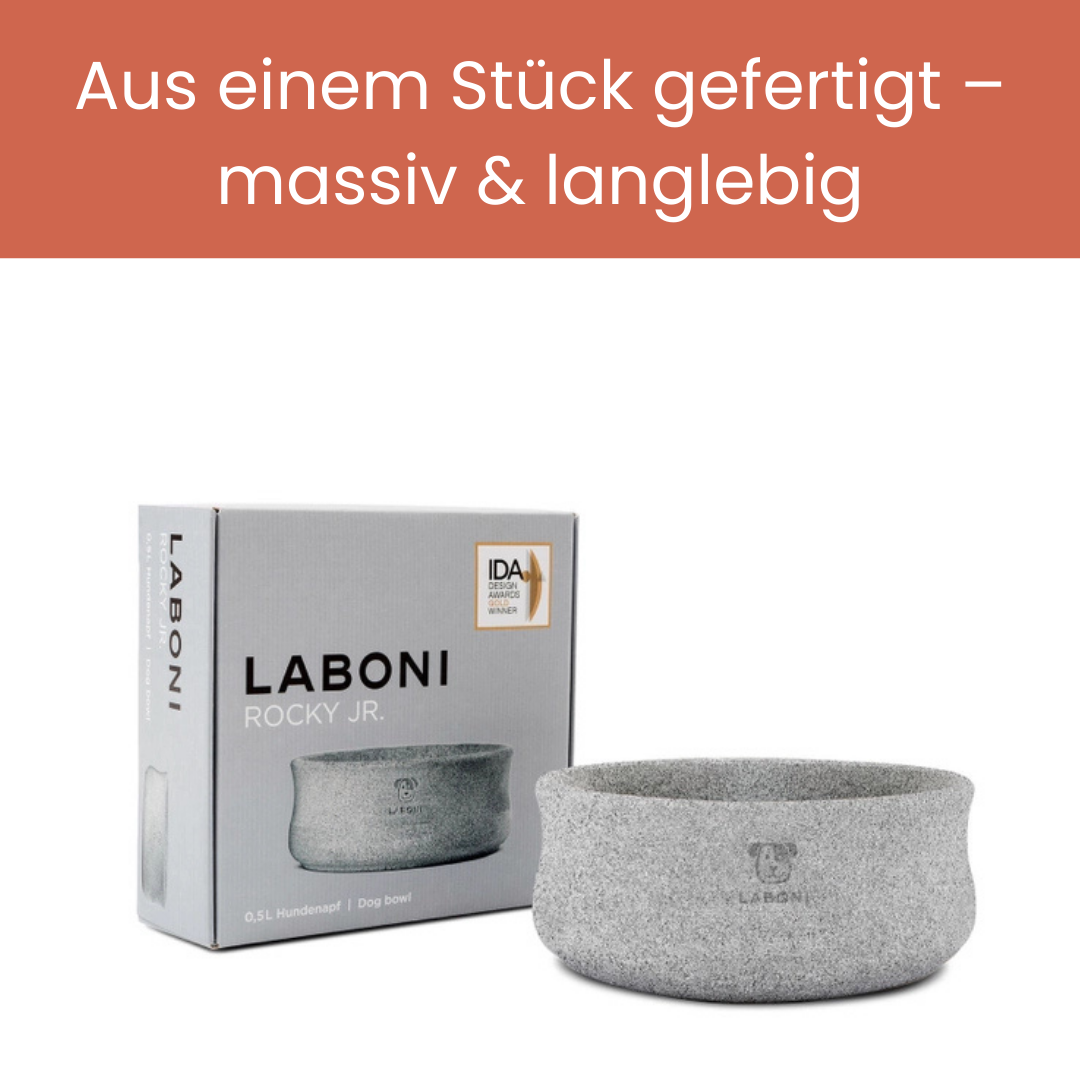ROCKY Naturstein-Napf – selbstkühlend, stilvoll &amp; massiv