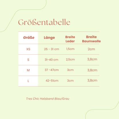 Sparset: Halsband &amp; Leine in Blau/Grau - Pfotenlieblinge