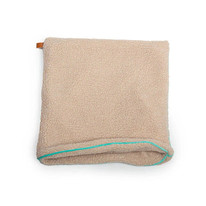 Teddy Dream Hundeschlafsack – Türkis (2 - in - 1) - Pfotenlieblinge