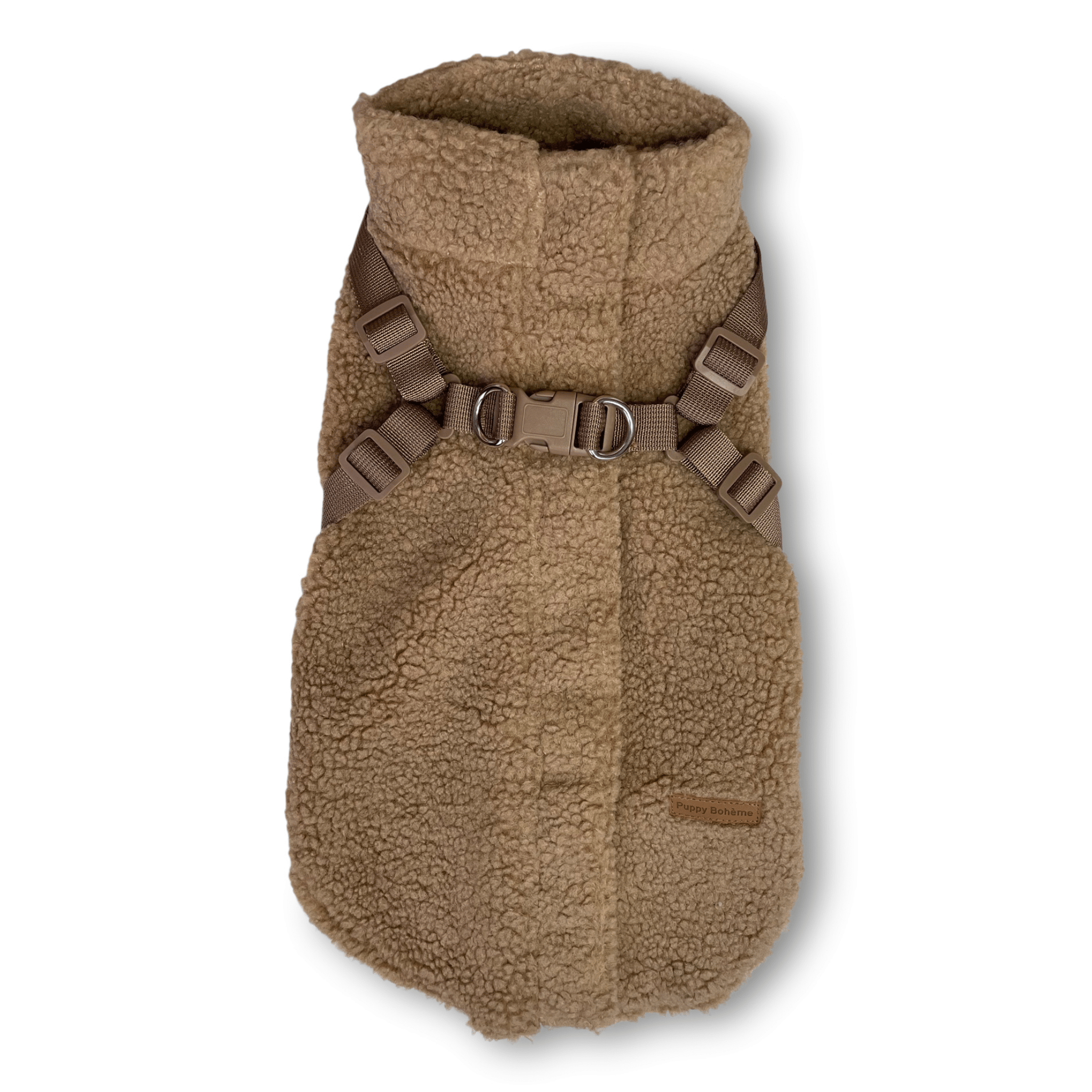 Teddyfleece - Hundemantel mit integriertem Geschir - Pfotenlieblinge