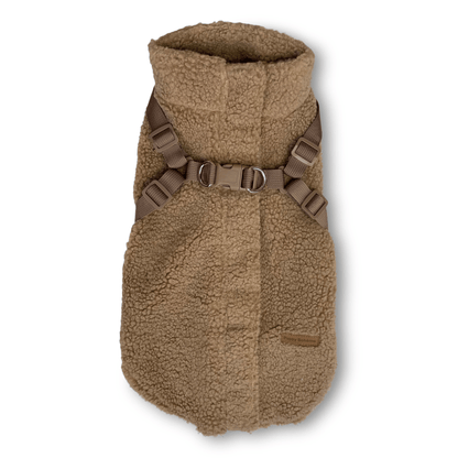 Teddyfleece - Hundemantel mit integriertem Geschir - Pfotenlieblinge