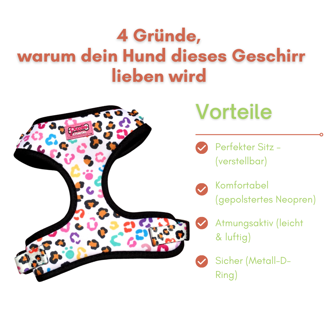 Verstellbares Hundegeschirr | Leicht, atmungsaktiv &amp; stylisch I Der Wilde